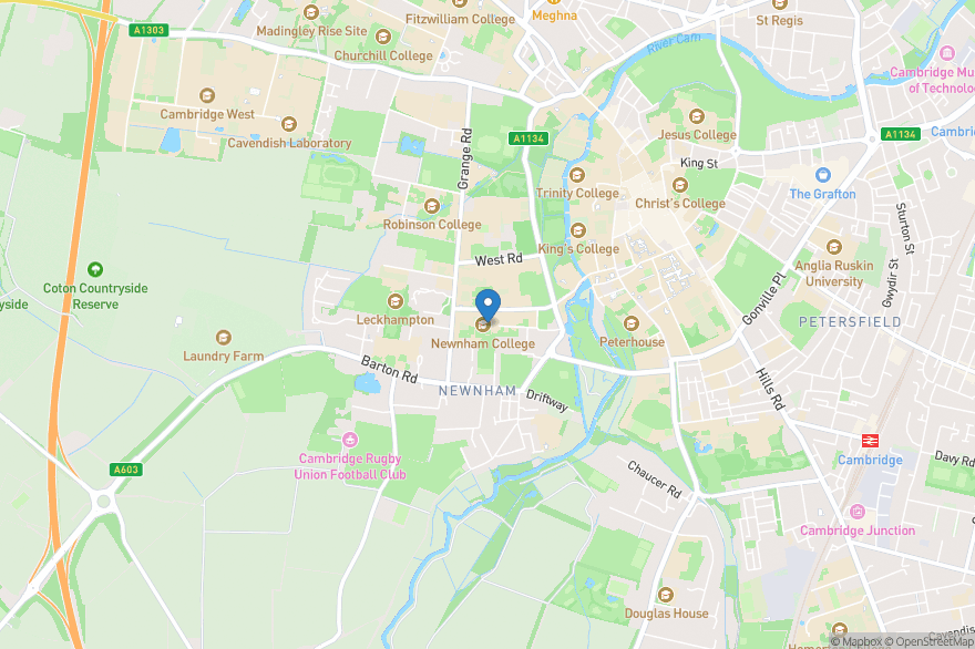 Studio Cambridge - Sir Christopher (Newnham College) - Open Street Map
